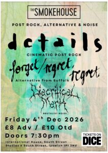 Poster: The Smokehouse · Ipswich, UK · Fri 4 Dec 2026