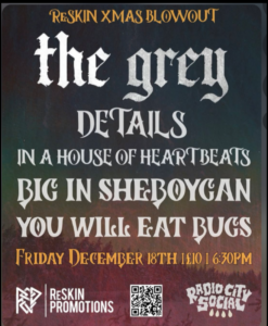 Poster: Reskin Xmas Blowout, Radio City Social · Chelmsford, UK · Fri 18 Dec 2026
